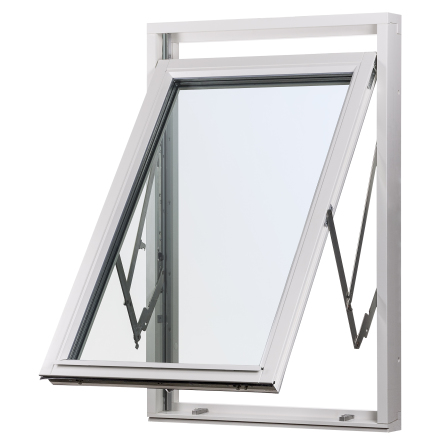 Vridfönster Svenska Fönster Rak Profil 3-glas Vitmålat Trä