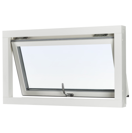 Överkantshängt Fönster Svenska Fönster Rak Profil 3-glas Vitmålat Trä