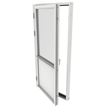 Bröstad Fönsterdörr Outline 3-Glas Vitmålat Trä