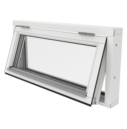 Överkantshängt Fönster Outline 3-Glas Vitmålat Trä
