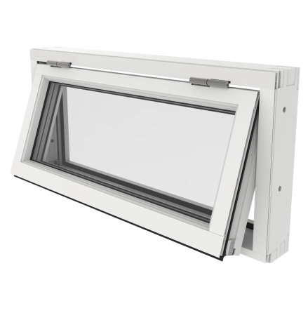Överkantshängt Fönster Outline 3-Glas Vitlackerad Alu