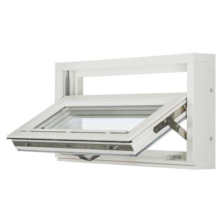 Topturn F�nster Svenska F�nster Rund Profil 3-glas Vitm�lat Tr�