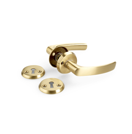 D�rrhandtag HABO A2595 inkl. nyckelskylt Matt M�ssing