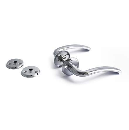 Dörrhandtag HABO Oslo inkl. nyckelskylt Krom