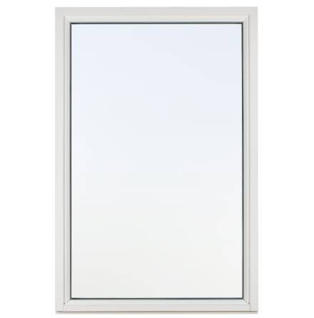 Fast Fönster Svenska Fönster Rak Profil 3-glas Vit Aluminium