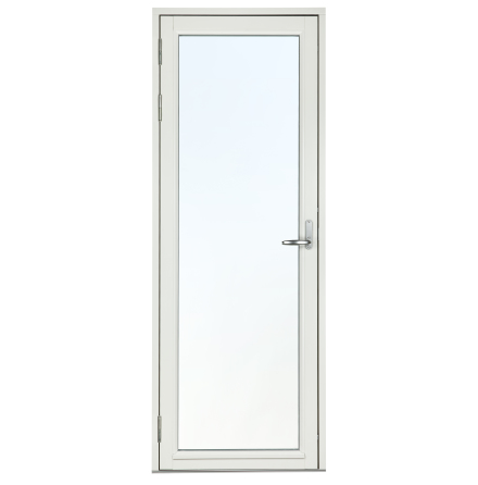 Helglasad Fönsterdörr Svenska Fönster Rak Profil 3-glas Vitmålat Trä