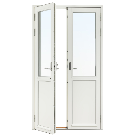Parf�nsterd�rr Svenska F�nster Rak Profil 3-glas Vitm�lat Tr�