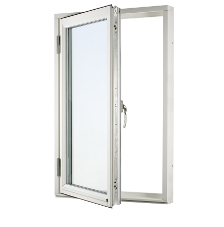 Sidohängt Fönster Svenska Fönster Rak Profil 3-glas Vitmålat Trä