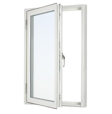 SIDOH�NGT F�NSTER SVENSKA F�NSTER RAK PROFIL 3-GLAS VIT ALUMINIUM