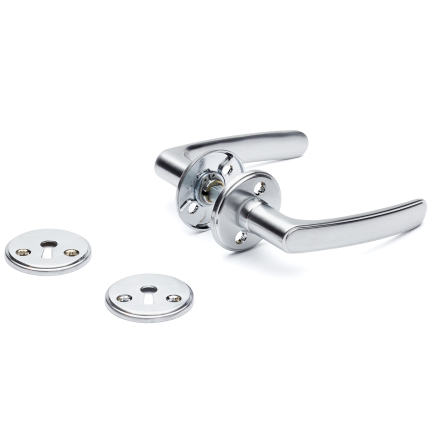 D�rrhandtag HABO Alicante inkl. nyckelskylt Borstad Krom