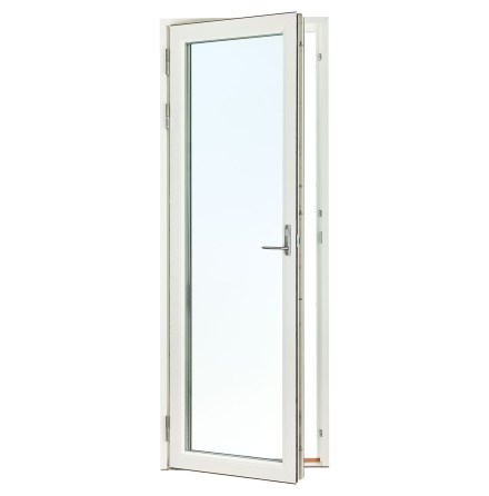 Helglasad Fönsterdörr Svenska Fönster Rund Profil 3-glas Vit Aluminium