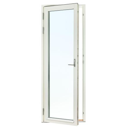 Helglasad Fönsterdörr Svenska Fönster Rund Profil 3-glas Vitmålat Trä