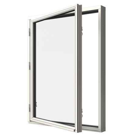 Sidohängt Fönster Elitfönster MF DUO 2-Glas Vitmålat Trä