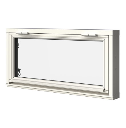 Överkantshängt Fönster Elitfönster MF DUO 2-Glas Vitmålat Trä