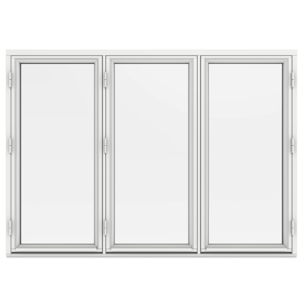 Sidohängt Fönster Elitfönster MF DUO 2-Glas Treluft Vitmålat Trä