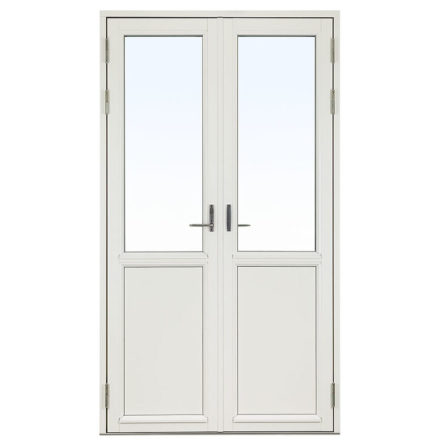 Parfönsterdörr Svenska Fönster Rund Profil 3-glas Vitmålat Trä