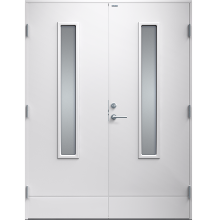 Parytterdörr Diplomat Laila klarglas vit