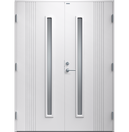 Parytterdörr Diplomat Nathalie klarglas vit