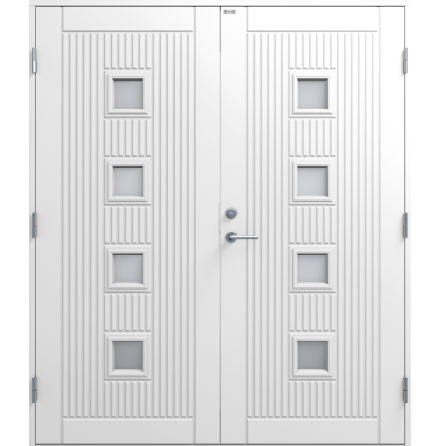 Parytterdörr Diplomat Nike klarglas vit