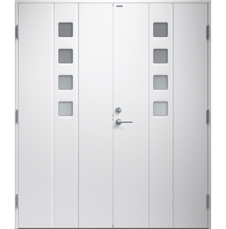 Parytterdörr Diplomat Sandra klarglas vit