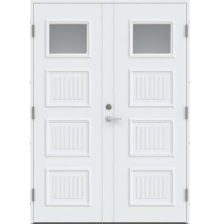 Parytterdörr Diplomat Signe klarglas vit