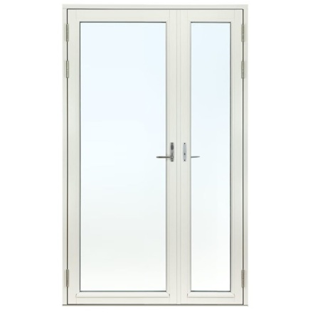 Helglasad Parf�nsterd�rr Asymmetrisk Svenska F�nster Rak Profil 3-glas Vitm�lat Tr�