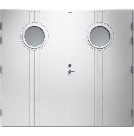 Garageport Diplomat Gullan Klarglas Vit