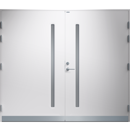 Garageport Diplomat Mikaela Klarglas Vit