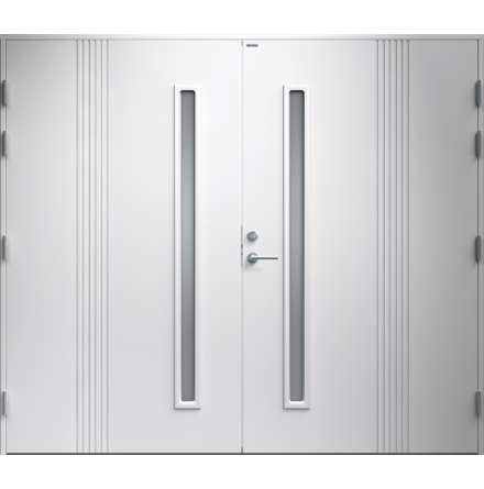 Garageport Diplomat Nathalie Klarglas Vit