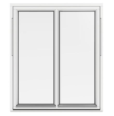 Vridfönster Outline Med En Glasdelande Post 3-glas Vitmålat Trä