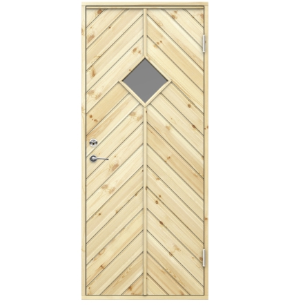 Kallförrådsdörr Swedoor I40g Klarglas Obehandlad Furu