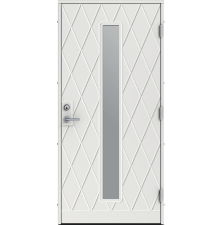 Ytterdörr Diplomat Vilda Klarglas Vit