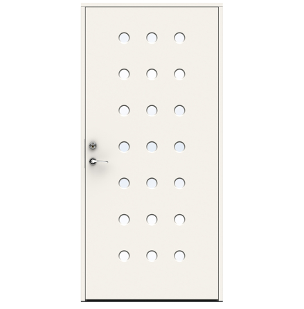 Ytterdörr Swedoor Character Domino Klarglas Vit