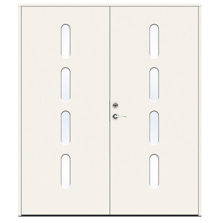 Parytterdörr Swedoor Character Beat Klarglas Vit