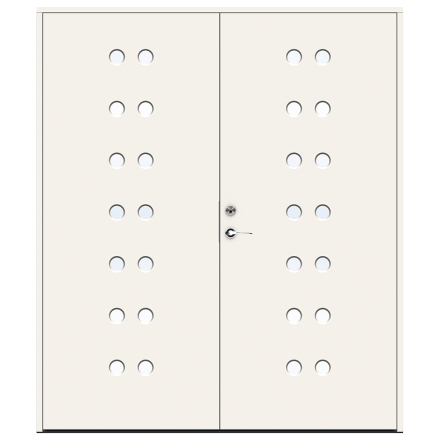 Parytterdörr Swedoor Character Domino Klarglas Vit
