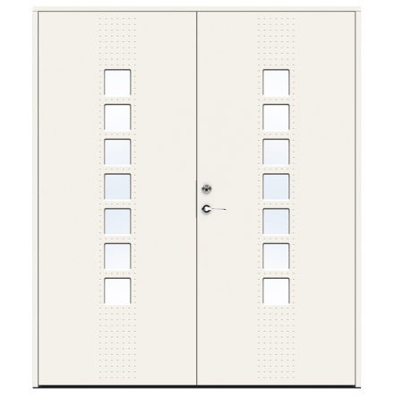 Parytterdörr Swedoor Character Dots Klarglas Vit