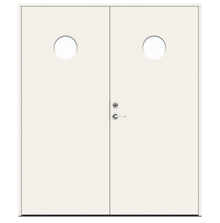 Parytterdörr Swedoor Character Luna Klarglas Vit