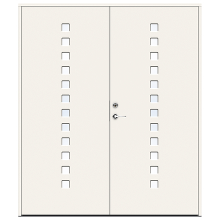 Parytterdörr Swedoor Character Pixel Klarglas Vit