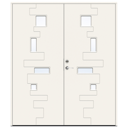 Parytterdörr Swedoor Character Pulse Klarglas Vit