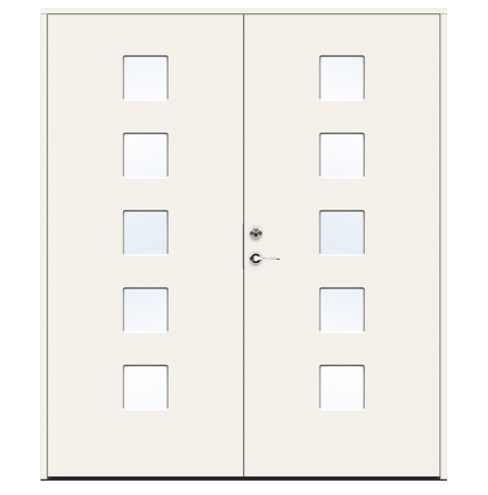 Parytterdörr Swedoor Character Square Klarglas Vit