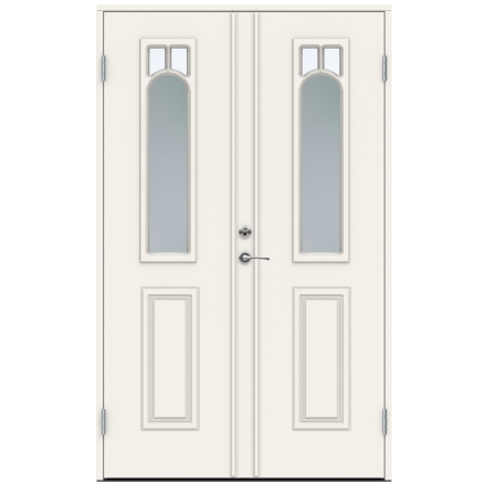 Parytterdörr Swedoor Classic Delius Dekorglas Vit