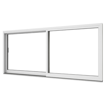 Skjutdörr Elitfönster 2-delad Vitlackerad Aluminium