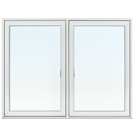 Sideswing 2-luft Svenska F�nster Rak Profil 3-glas Vit Aluminium