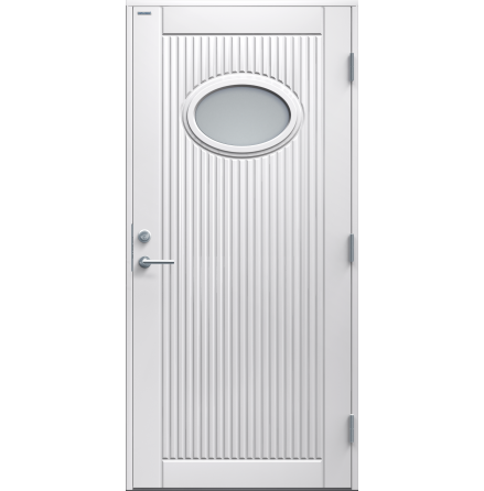 Ytterdörr Diplomat Afrodite klarglas vit