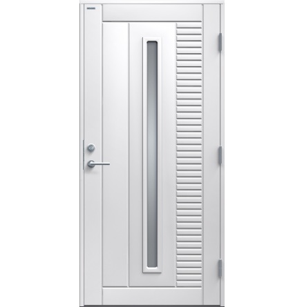 Ytterdörr Diplomat Alexandra klarglas vit