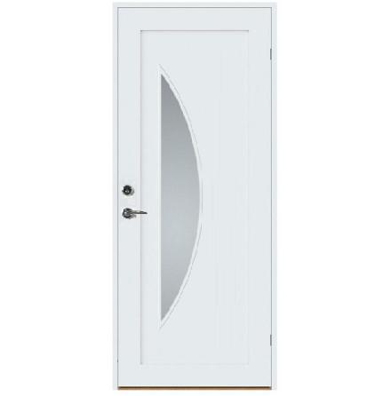 INNERDÖRR DIPLOMAT CONTUR OVALT GLAS VIT KLARGLAS