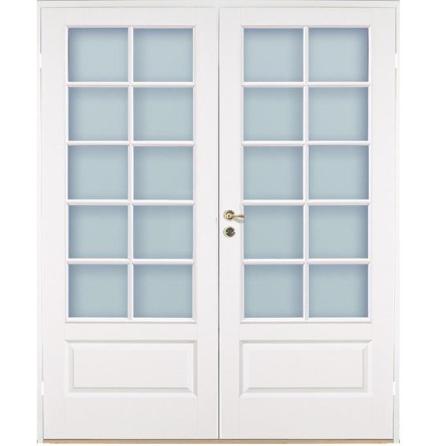 PARINNERDÖRR DIPLOMAT FORMPRESSAD SP10 VIT KLARGLAS