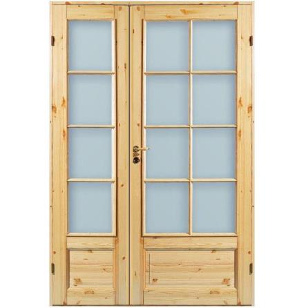 PARINNERDÖRR DIPLOMAT MASSIV SP8 FURU HALV KLARGLAS