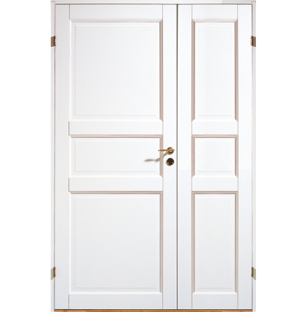 PARINNERDÖRR DIPLOMAT MASSIV 3 VIT HALV TÄT