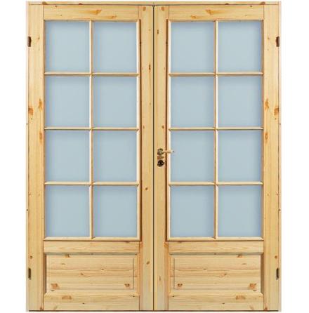 PARINNERDÖRR DIPLOMAT MASSIV SP6 FURU KLARGLAS